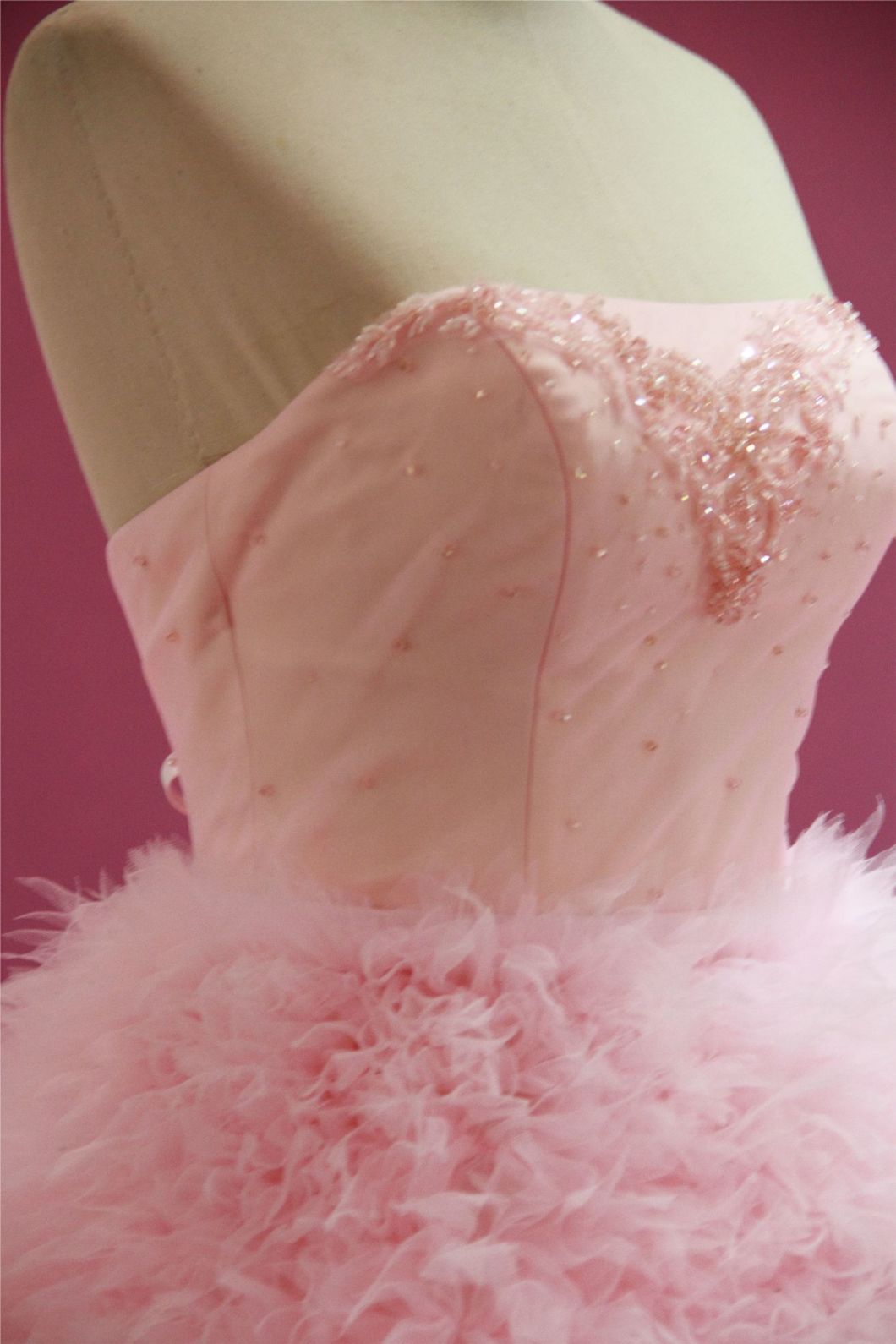 Pink Ball Prom Cocktail Evening Dress