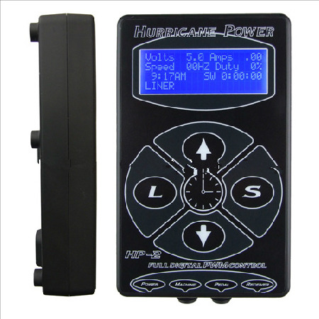 Tattoo Power Supply Digital LCD Dual Machine Foot Pedal Switch Clip Cords