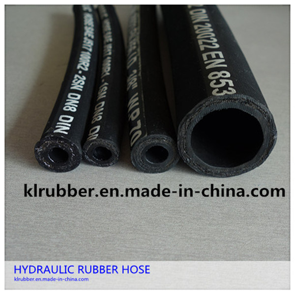 SAE100 R2at/2sn Steel Wire Braided Hydraulic Rubber Hose with Hydraullic Fitting