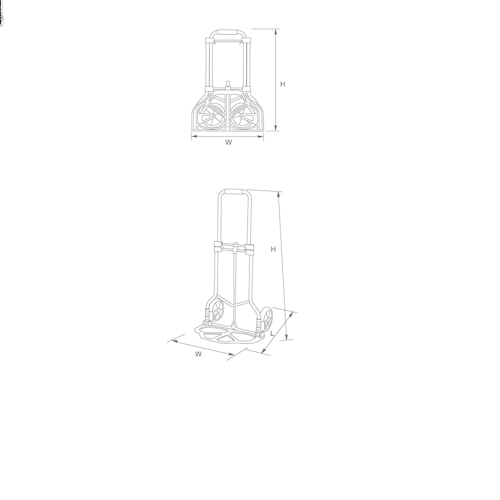 High Quality Cart Foldable Trolley Aluminium Platform Foldable Hand Truck Gzs80A