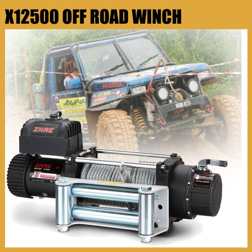 4WD off Road 12500lbs Cable Pulling Electric Winch with IP68