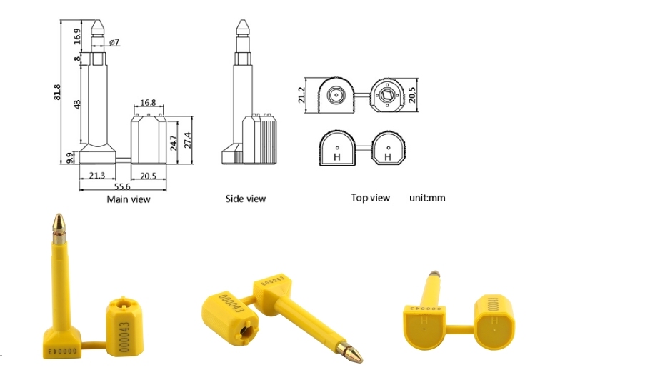 Bullet Barrier Container Truck High Security Bolt Seal