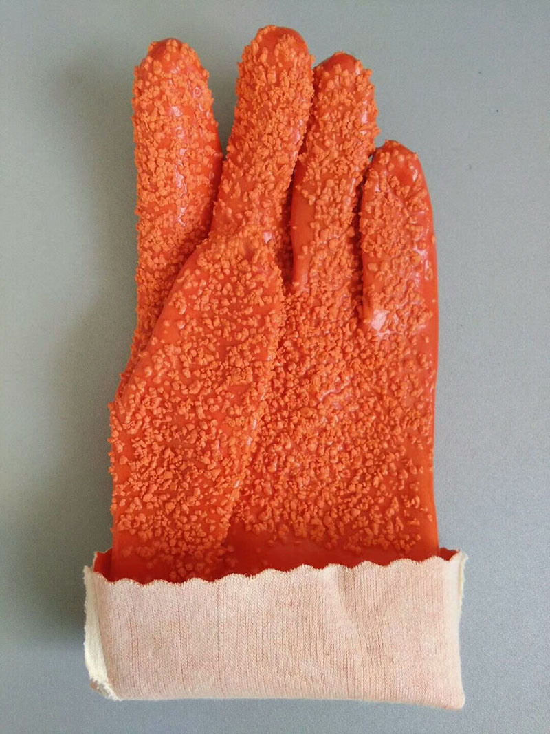 Anti-Slip Nylon Liner PVC Glove