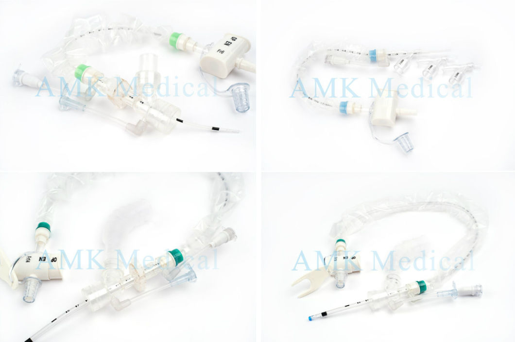 Disposable Medical 24hours Closed Suction Catheter/System for Adult with Ce