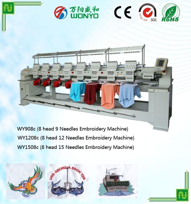 8 Head Multi Head Multi Needle 12 Needle Embroidery Machine