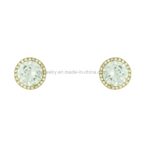 18K Gold Plated Jewellery Earring Copper Ear Stud (KE3055)