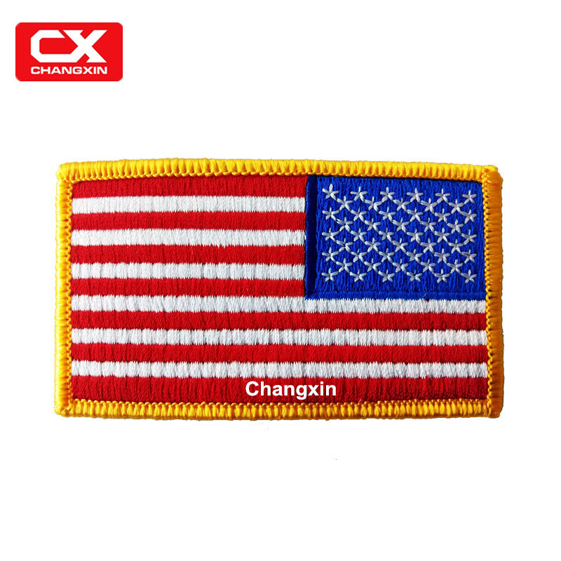 Wholesale Promotion Custom safety Patch National Flag Embroidery Patch for Different Country