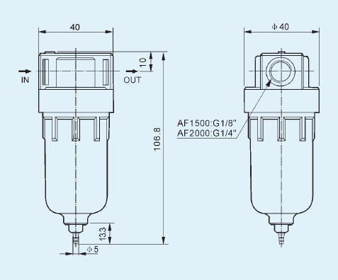 Af2000 Air Purifier Af Series Pneumatic Filter Airtac Type