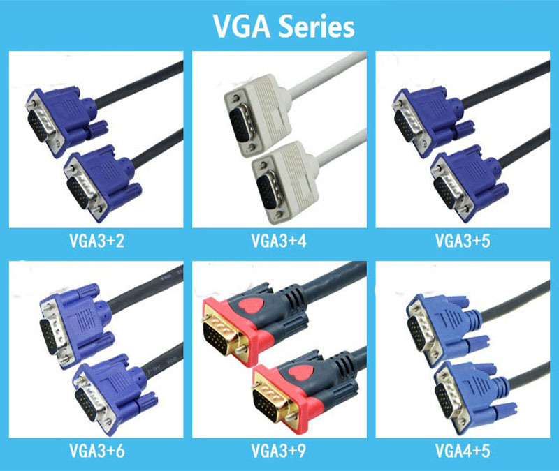 25m 15pin VGA Monitor Cable Male to Male 3+9