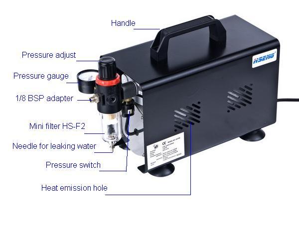 Airbrushes and Hobby Compressors Home Use Pump AS19B