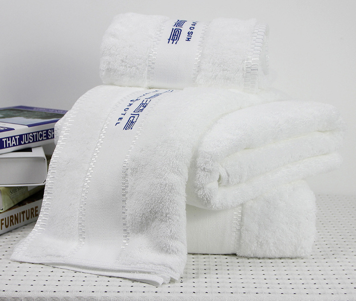 100% Cotton SPA White Plain Bath Towel