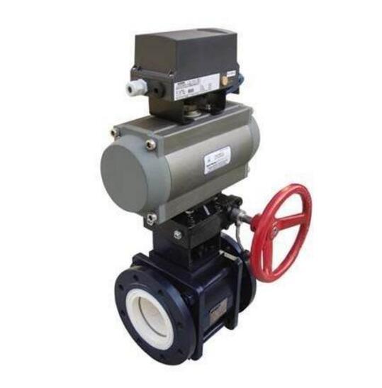 Pneumatic Zirconia Ceramic High Corrosion Resistant Ball Valve