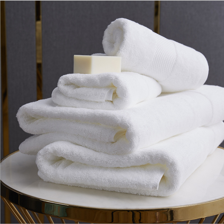 Wholesale 100% White Cotton Hotel Terry Bath Towel