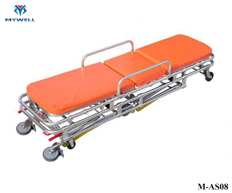 M-As08 Hot Sale Adjustable Aluminium Ambulance Rescue Stretcher Bed