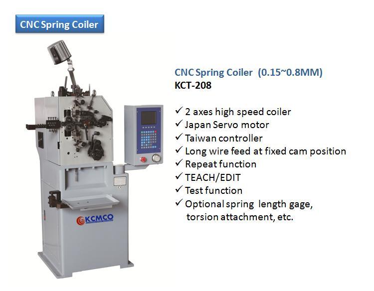 KCMCO-KCT-208 CNC Compression Spring Coiling Machine&Spring Coiler