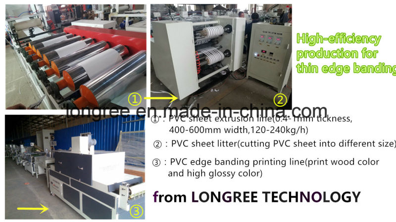 2017 High-Efficient PVC Edge Banding Sheet Machine/400-600mm PVC Sheet Edge Banding Machine with Slitter and Printing Line