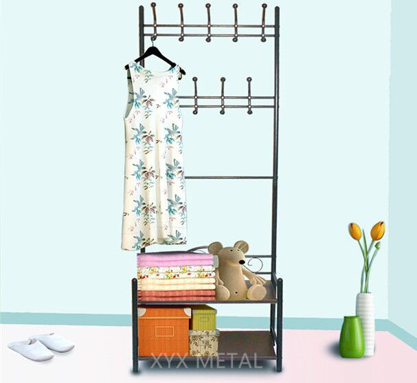 Living Room Furniture Metal Bag Clothes Garment Coat Hanger Shoe Rack