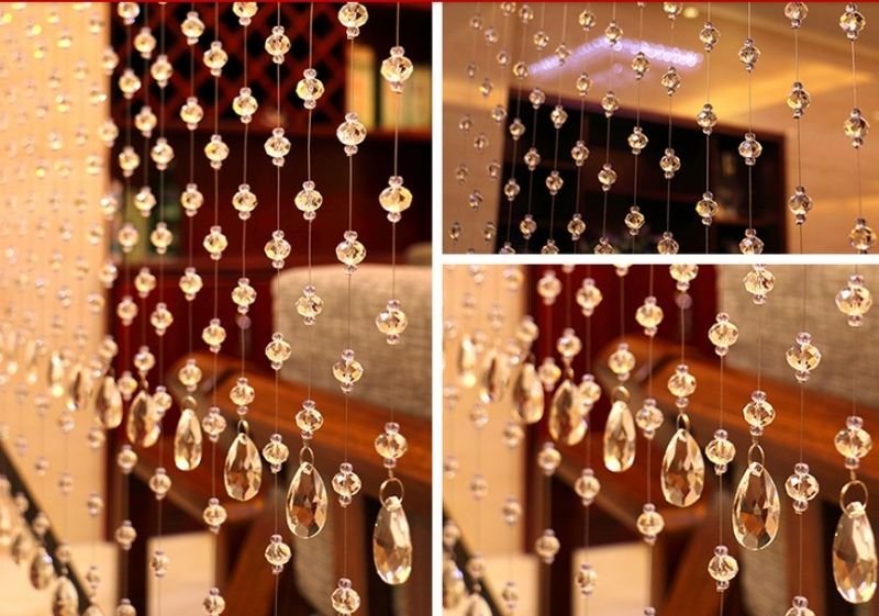 Xmas Decoration of Crystal Glass Rondelle Bead Curtain