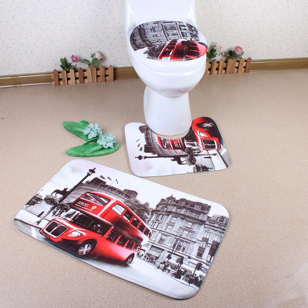 Hotel Bathroom Using Toilet Bath Mats with U Type