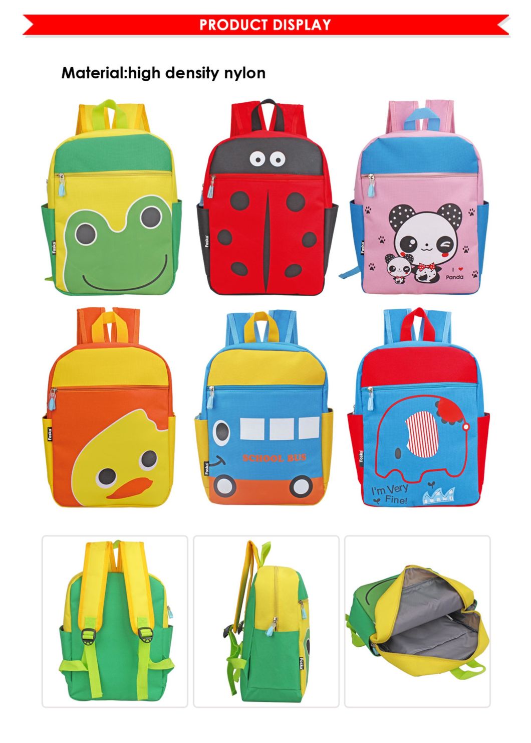 Hot Sale High Density Nylon School Bag