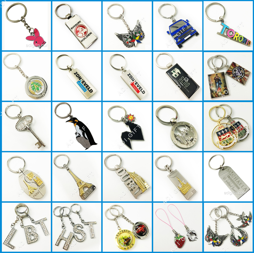 New Design Cheap Custom Made Logo Blank Metal Keychains