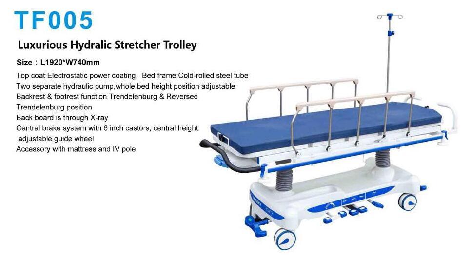 Hospital Luxurious Hydraulic Transfer Stretcher Trolley