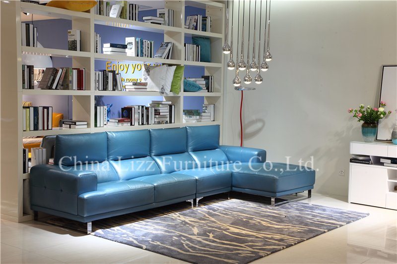 Home Adjustable Lounge L Shape Leather Sofa