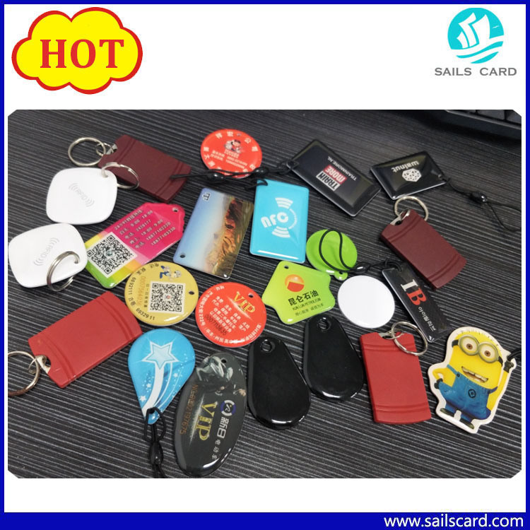 Lf / Hf Waterproof RFID Plastics Key Tag for Door Access Control