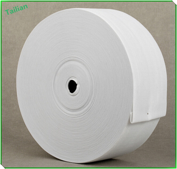 2016 Tailian Wholesale Wide 5cm White Webbing Elastic Tape