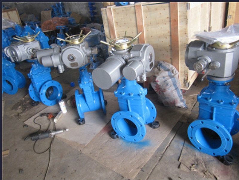 Electric Worm Gear Resilient Seated Non- Rising Gate Valve