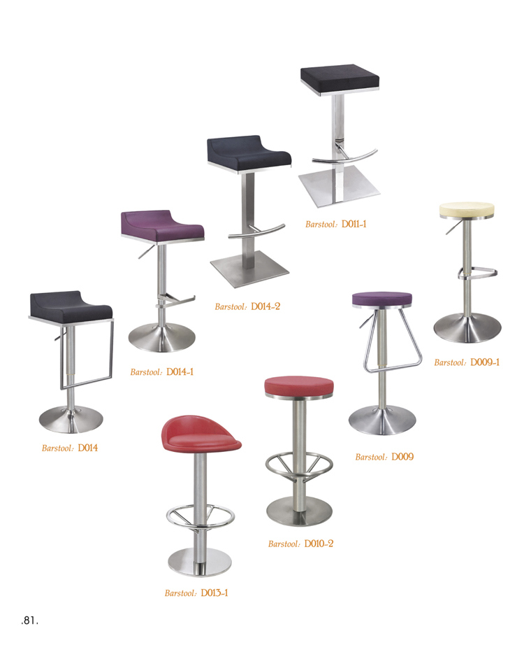 Modern Fabric Lifting Barstool Bar Chair with Metal Base