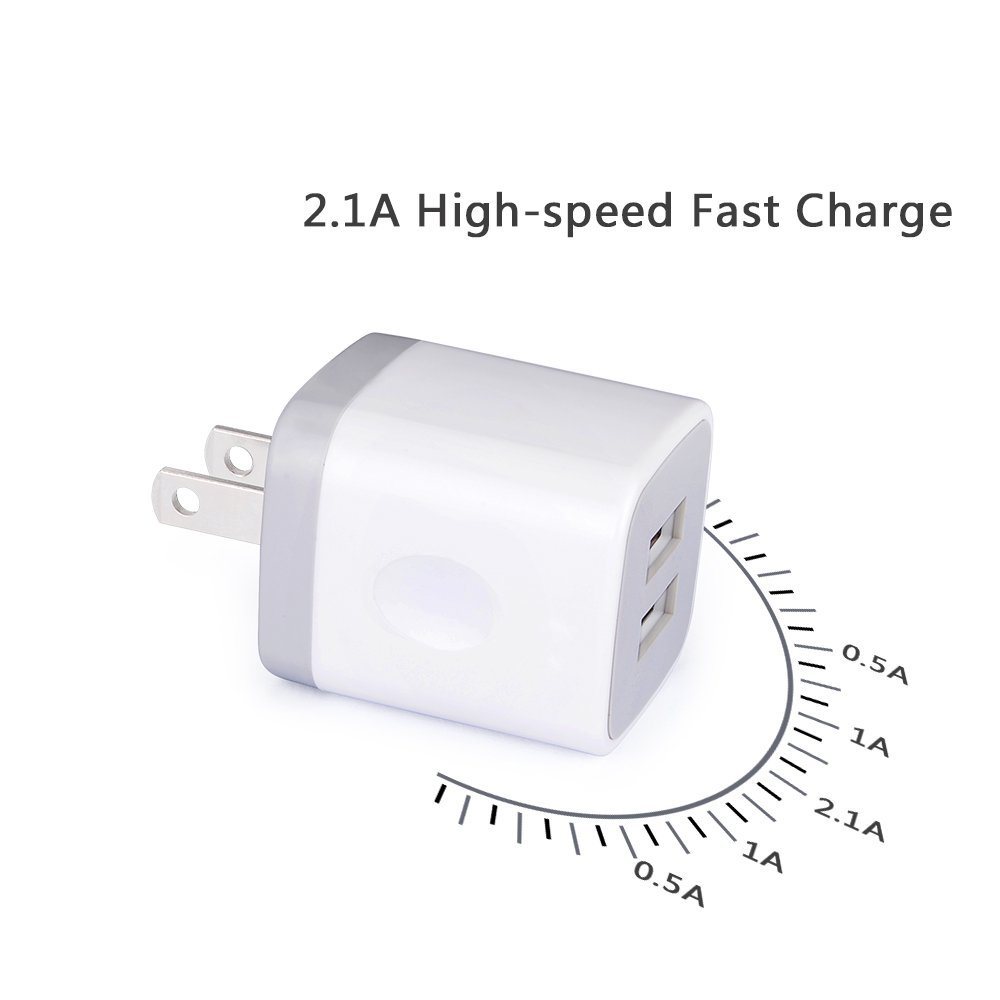 Home Travel Rapid USB Power Adapter USB Wall Mobile Charger Plug for iPhone iPad, Samsung Galaxy, Note, Nexus, HTC, Oneplus, Google, Motorola