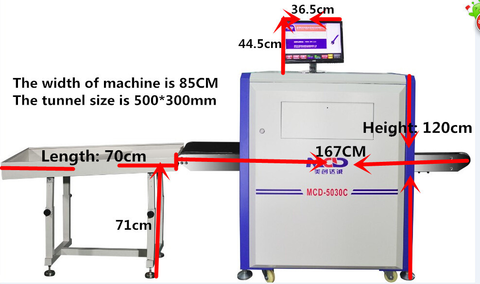 Conveyor X Ray Baggage Scanner, X-ray Baggage Inspection System