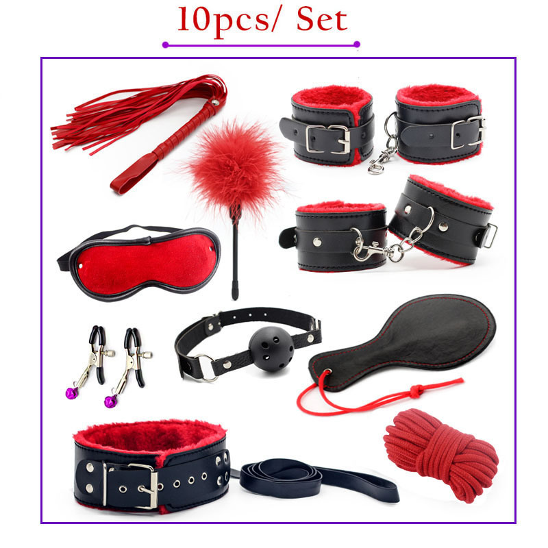 8 PCS/Set Bdsm Bondage Set Leather Fetish Adult Games Sex Toys for Couples Slave Game Sm Adult Toy