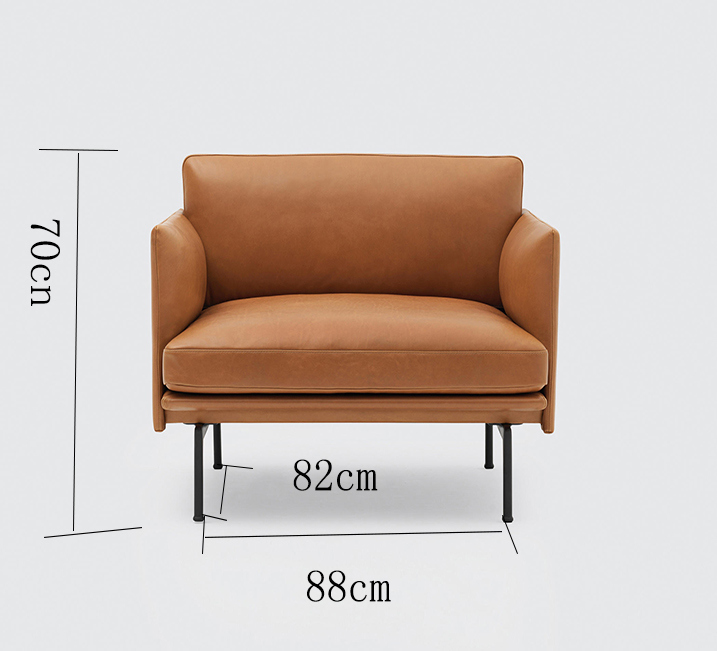 Hot Sale Fashion Modern Home Furniture PU Cover Single Seat Sofa for Living Room