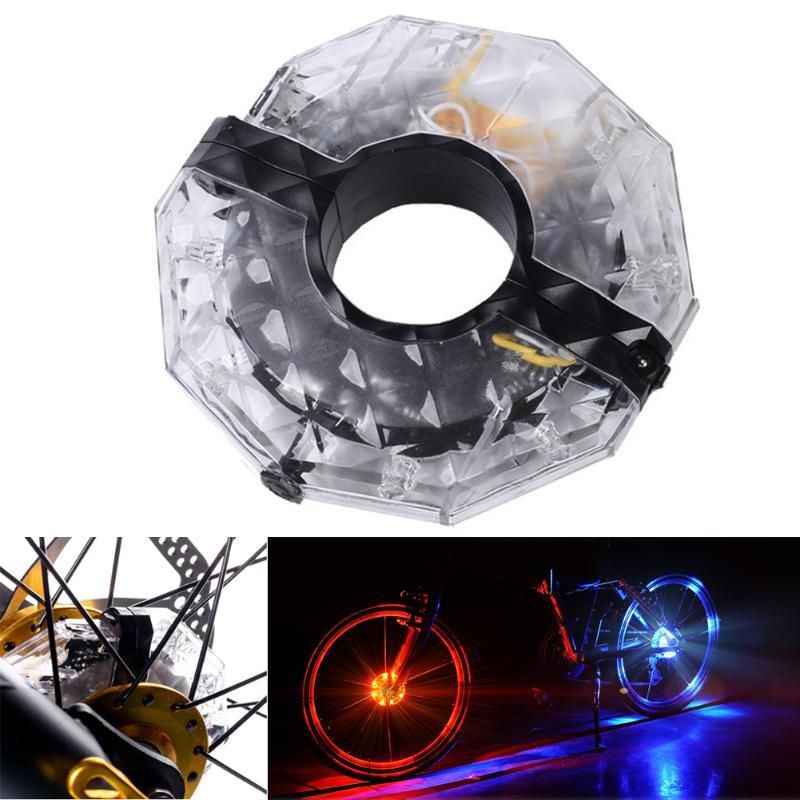 Rechargeable Bike LED Cycling Hub Spoke Safety Warning Bicycle Light