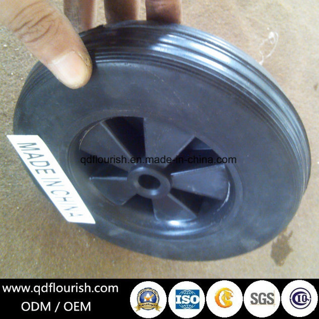 Trolley Wheels Solid Rubber Wheel 6 Inch Plastic Rim