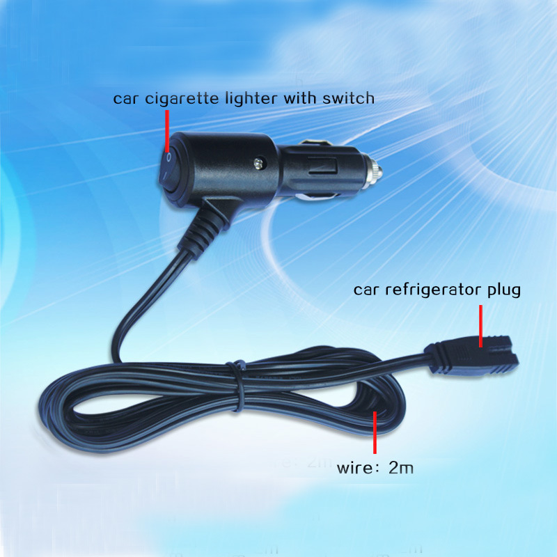 12V/24V Car Cigarette Plug with DC Cable and on/off Switch