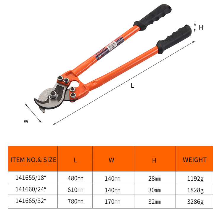 Heavy Duty 18, 24, 30inch Carbon Steel Bolt Cutter for Cutting Wires