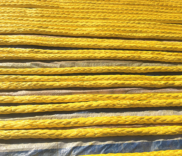 12 Strand Yellow Ultra High Molecular Weight Polyethlene Rope