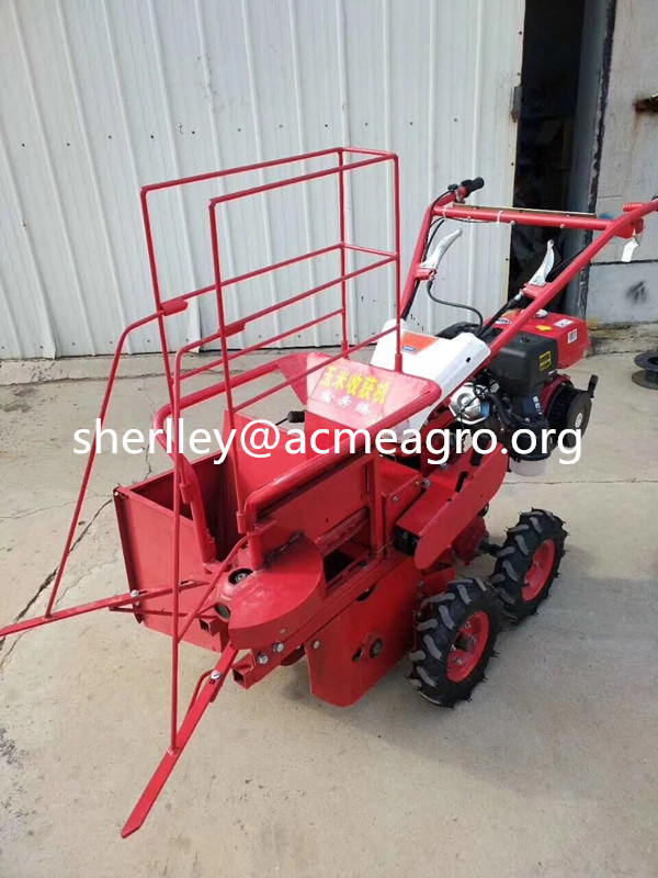 1 Row Maize Corn Harvester with Picking and Peeling