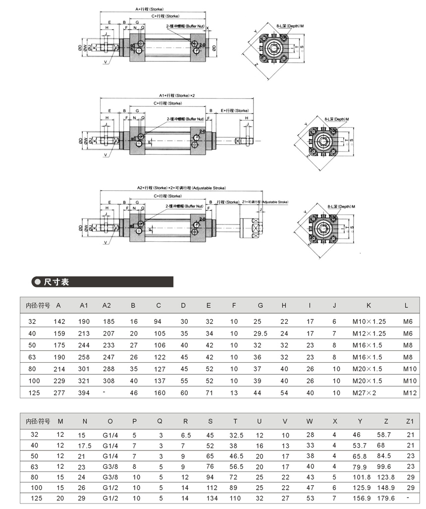 DNC ISO6431 Standard Festo Type Air Piston Pneumatic Cylinder