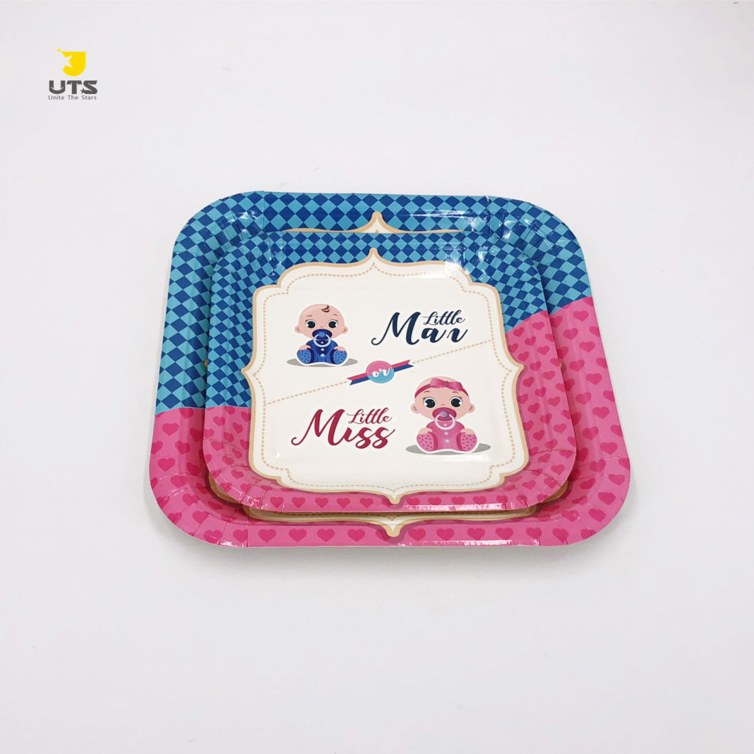 Custom Biodegradable Food Grade Paper Food Plates