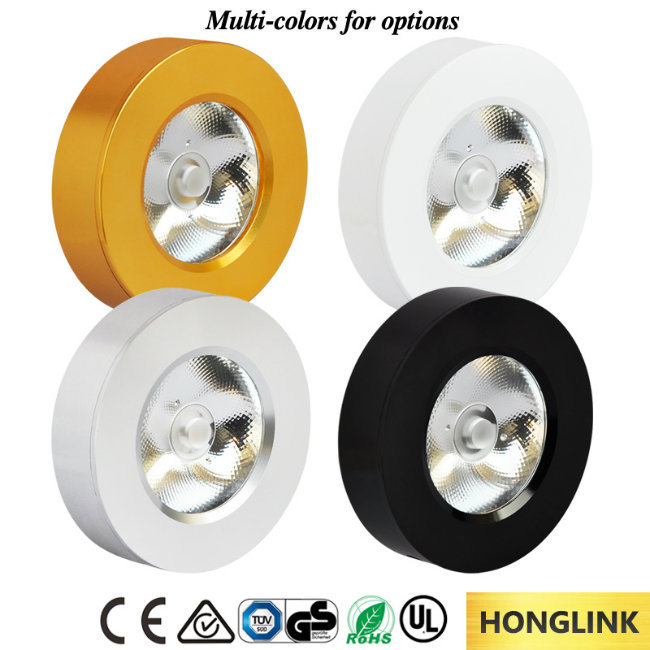 3W Puck Light Warm White COB LED Recessed Cabinet Light