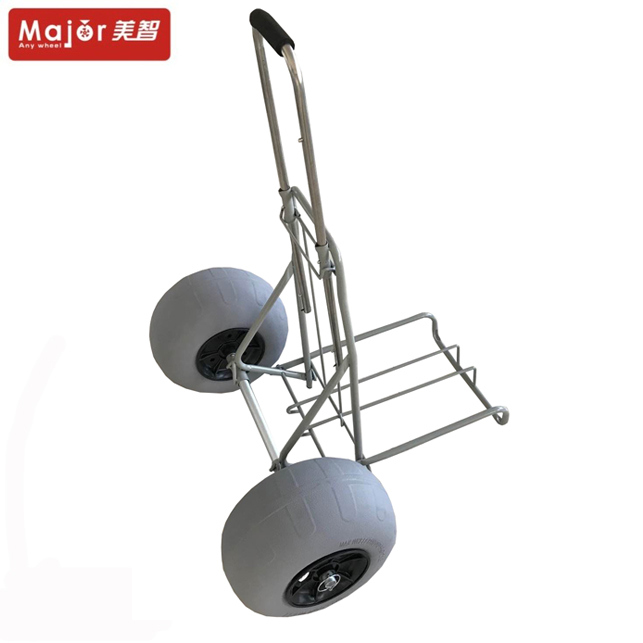 Folding Kayak Canoe Beach Cart Fishing Cargo Trolley with Two Balloon Wheels