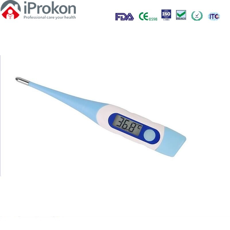 Hospital Clinical LCD Electric Digital Thermometer with Flexible Detector