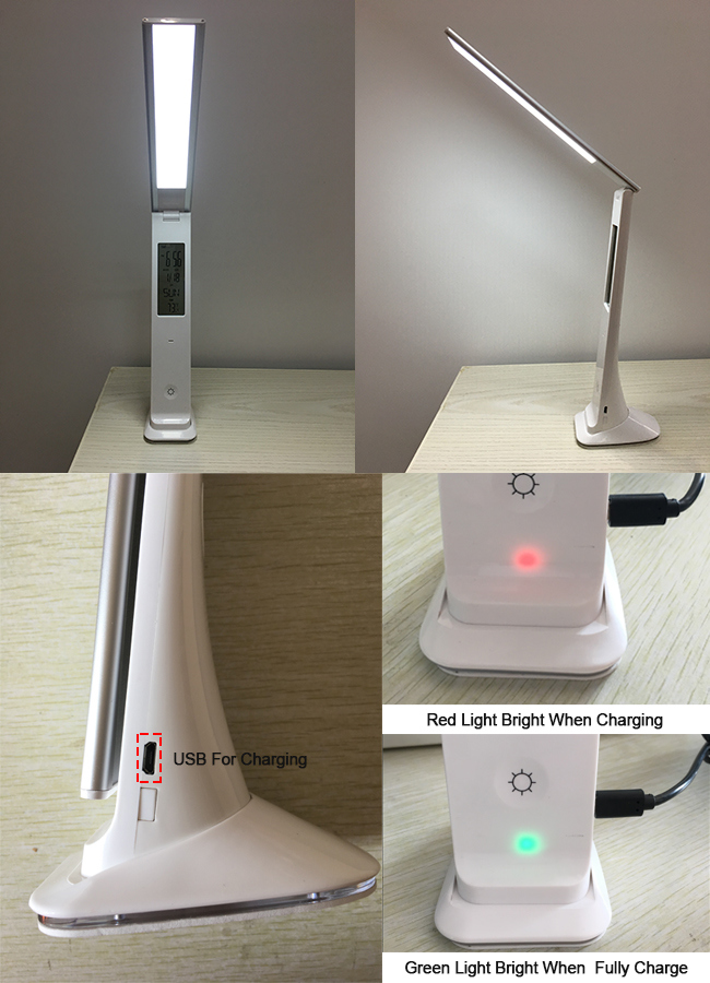 Foldable Light Table Lamp with USB Charging Port