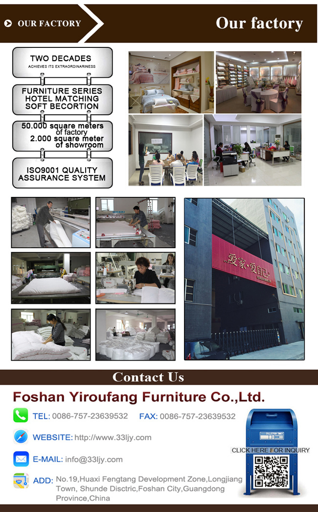 Yrf Durable Hotel Supplies Rectangle Cotton Plain Decorative Bed Pillow