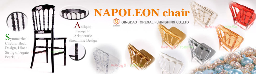 Clear Crystal Acrylic Resin Napoleon Restaurant Chairs for Wedding