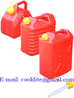 10L Horizontal Oil Water Jerry Can Fuel Petrol Diesel Tank Stainless Steel with Spout